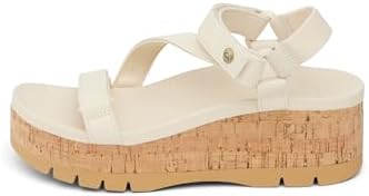 REEF Women's Vista Higher Luna Platform Sandal, Adjustable Strap Vintage Cork