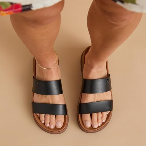 REEF Women's Vista Luxe Thea Platform Sandals Black Tan