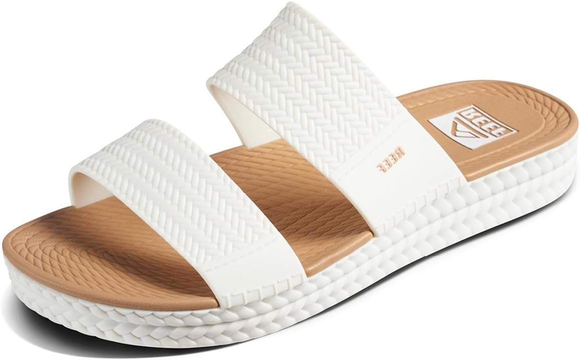 REEF Women's Water Vista Slide Platform Slides WhiteTan