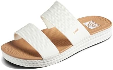 REEF Women's Water Vista Slide Platform Slides WhiteTan