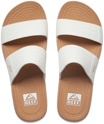 REEF Women's Water Vista Slide Platform Slides WhiteTan