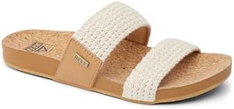 REEF Womens Sandals, Cushion Vista Natural Crochet Textile