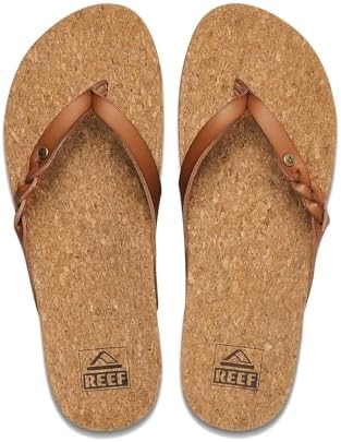 REEF Women's Cushion Court Twist Flip Flops Coffee