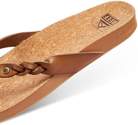 REEF Women's Cushion Court Twist Flip Flops Coffee
