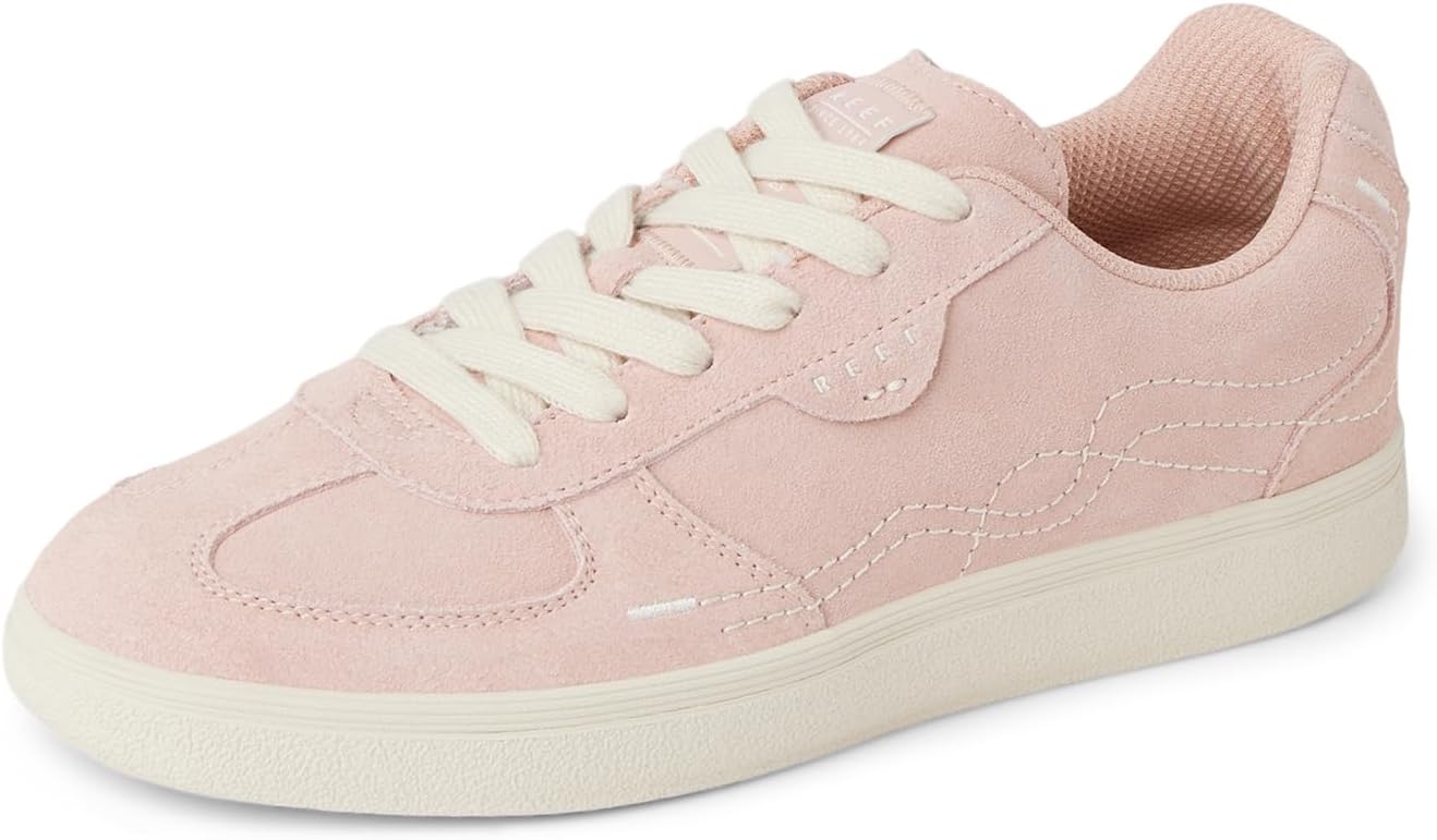 REEF Womens Boardwalk Callie Shoe, Premium Suede, Cushion Footbed Cameo Rose