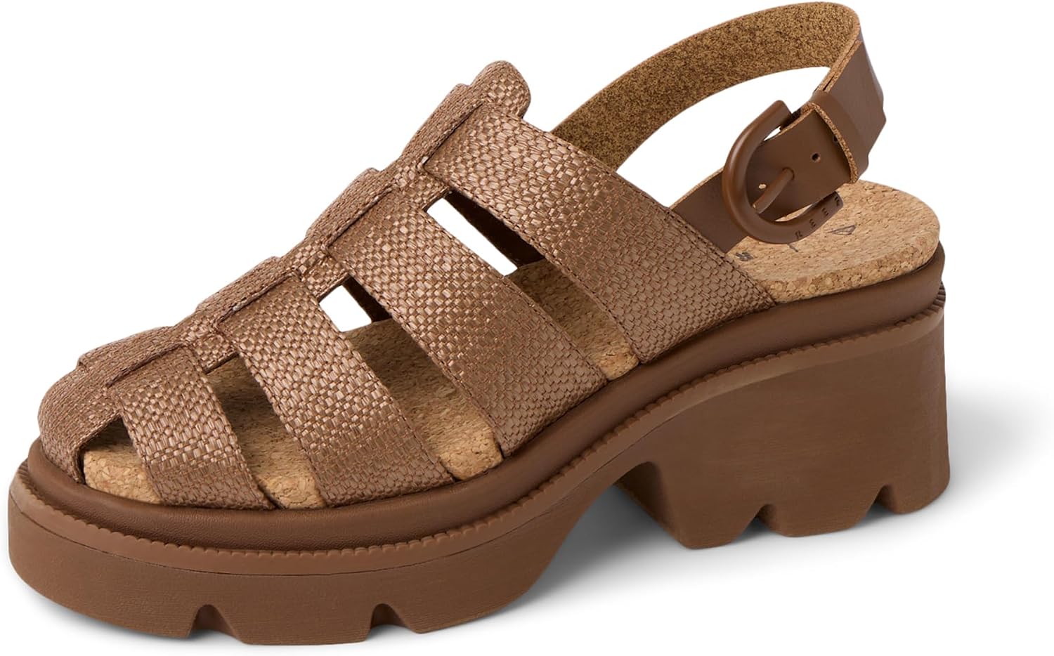 REEF Women's Sandal, Vista Luxe Lucie Chocolate Raffia