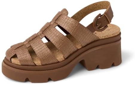 REEF Women's Sandal, Vista Luxe Lucie Chocolate Raffia