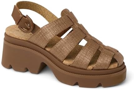 REEF Women's Sandal, Vista Luxe Lucie Chocolate Raffia