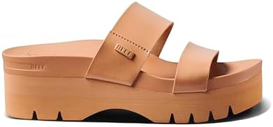 REEF Cushion Vista Higher Women's Platform Fashion Sandal, Arch Support, Ultra Soft Cushion Footbed Natural Patent