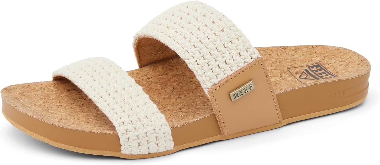 REEF Womens Sandals, Cushion Vista Natural Crochet Textile