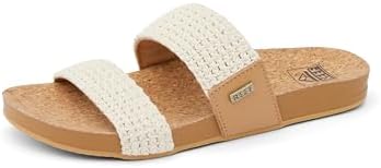 REEF Womens Sandals, Cushion Vista Natural Crochet Textile