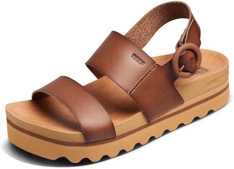 REEF Women's Vista Hi Buckle Platform Sandal Espresso
