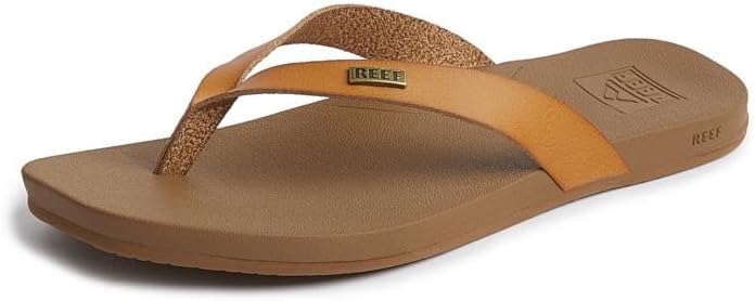 REEF Women's Cushion Lune Flip Flops Natural