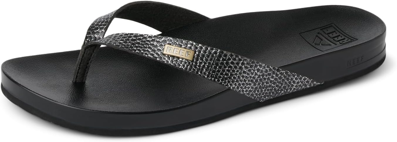 REEF Cushion Court Womens Sandal Black Sassy