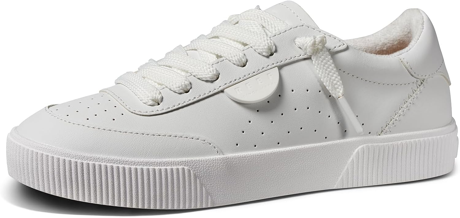 REEF Women's Lay Day Seas Shoes White Leather