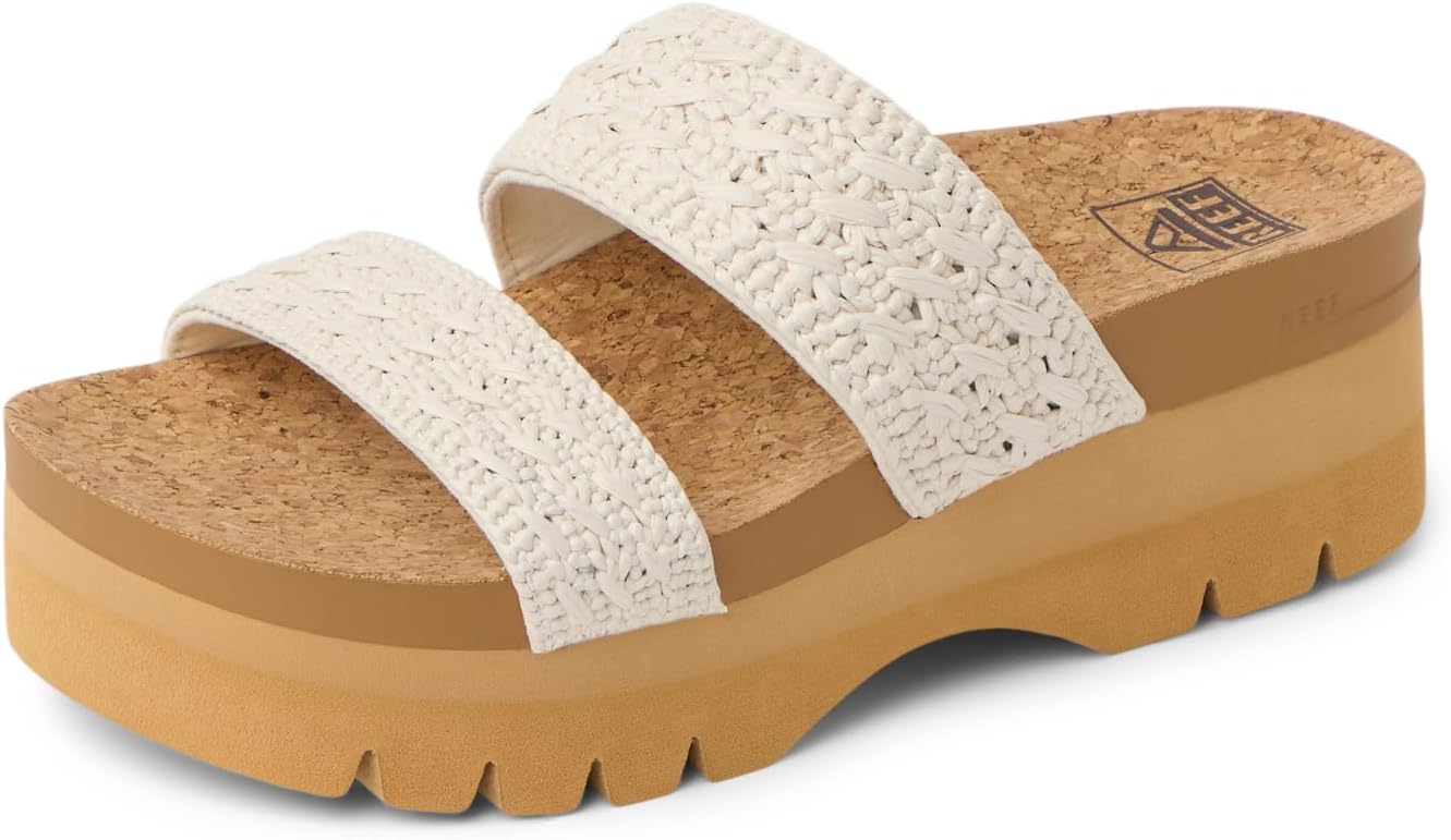 REEF Cushion Vista Higher Women's Platform Fashion Sandal, Arch Support, Ultra Soft Cushion Footbed Vintage Tan Textile