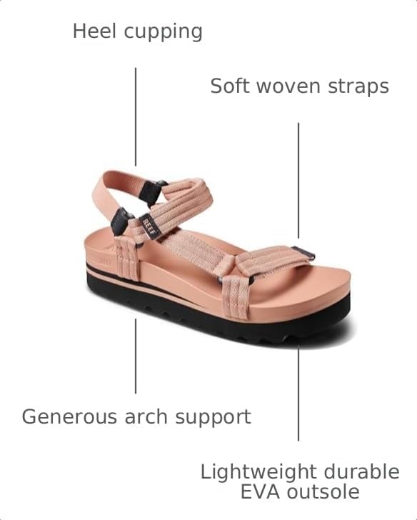 REEF Women's Cushion Rem Hi Platform Sandals Cork
