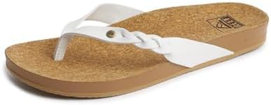 REEF Women's Cushion Court Twist Flip Flops White