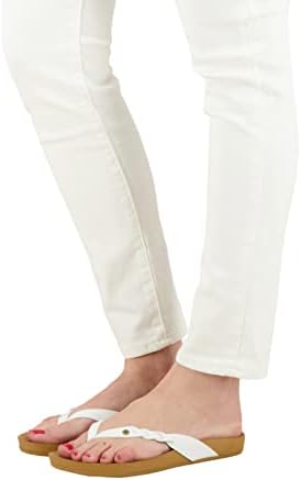 REEF Women's Cushion Court Twist Flip Flops White