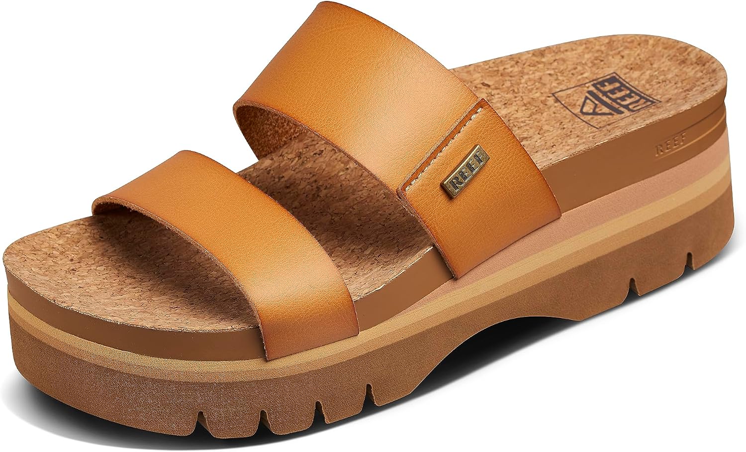 REEF Cushion Vista Higher Women's Platform Fashion Sandal, Arch Support, Ultra Soft Cushion Footbed Natural