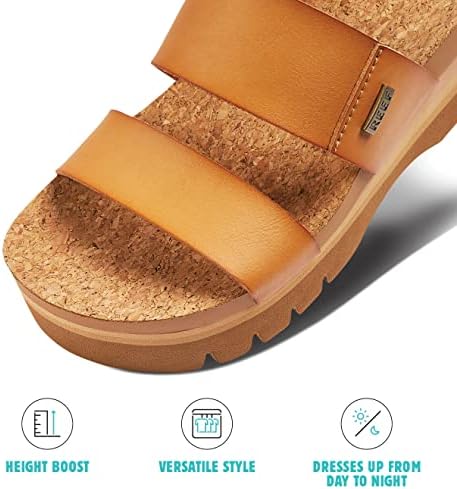 REEF Cushion Vista Higher Women's Platform Fashion Sandal, Arch Support, Ultra Soft Cushion Footbed Natural