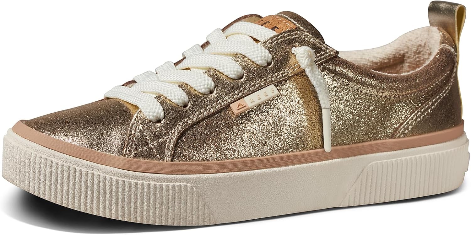 REEF Women's Lay Day Dawn Leather Shoes Champagne Suede