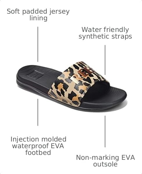 REEF One Slide Womens Sandal Classic Leopard