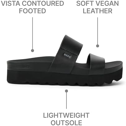 REEF Women's Sandals, Cushion Vista Hi BlackBlack
