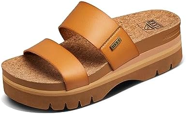 REEF Cushion Vista Higher Women's Platform Fashion Sandal, Arch Support, Ultra Soft Cushion Footbed Natural