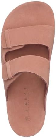 REEF Ojai Two Bar Women's Fashion Slide Sandal, Premium Leather, Soft Cushion Footbed Cork
