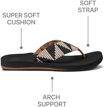 REEF Women's Sandals Spring Woven Flip Flops Pebble