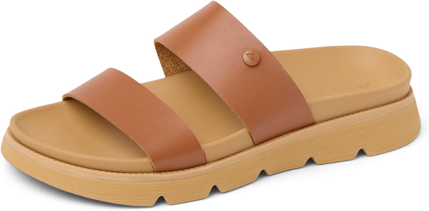 REEF Women's Vista Luxe Thea Platform Sandals Leather Brown