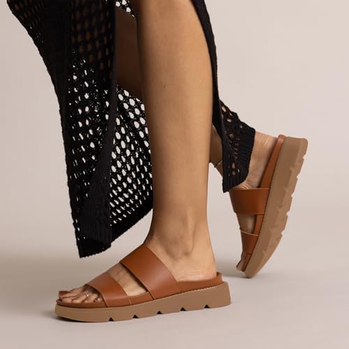 REEF Women's Vista Luxe Thea Platform Sandals Leather Brown