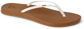 Reef Women’s Cushion Slim Flip Flop Sandal White-tan