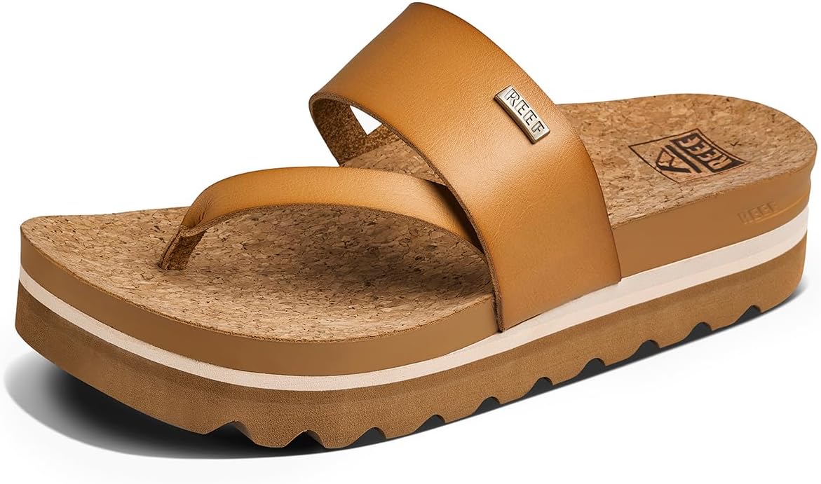 REEF Women's Cushion Sol Hi Platform Sandals Natural
