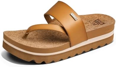 REEF Women's Cushion Sol Hi Platform Sandals Natural