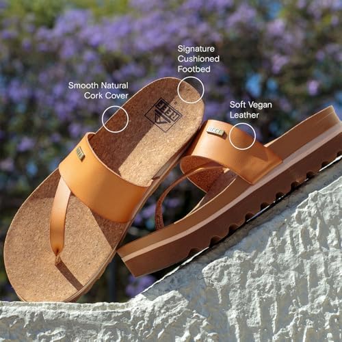 REEF Women's Cushion Sol Hi Platform Sandals Natural