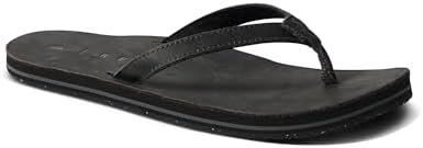 REEF Women's Solana Leather Sandals Dusty Black