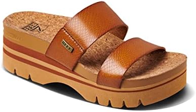 REEF Cushion Vista Higher Women's Platform Fashion Sandal, Arch Support, Ultra Soft Cushion Footbed Cognac