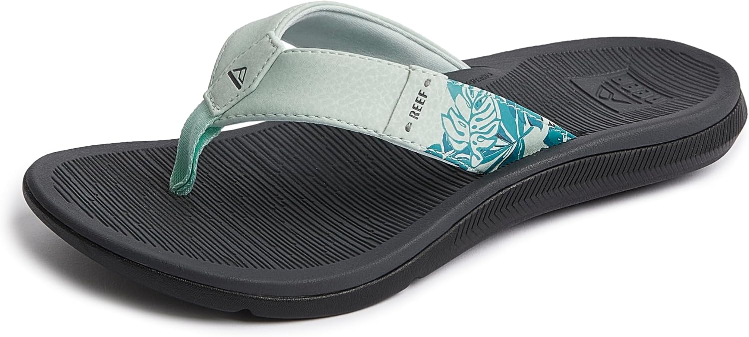 REEF Santa Ana Womens Flip Flop, Arch Support, Water Friendly, Non Marking Outsole Mint