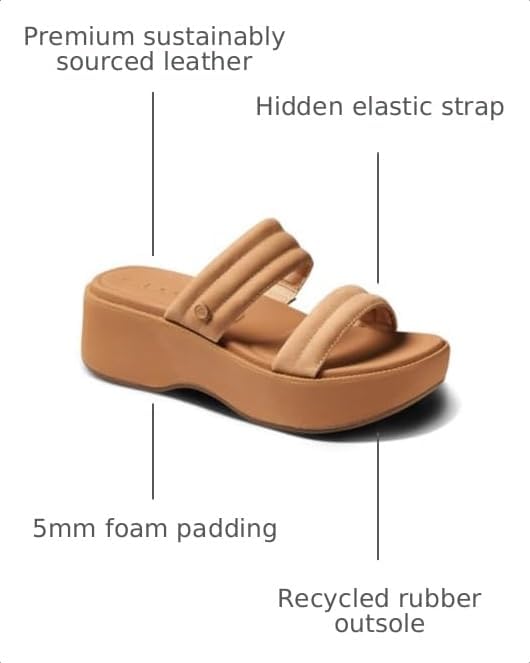REEF Women's Lofty Lux Hi Slides Natural