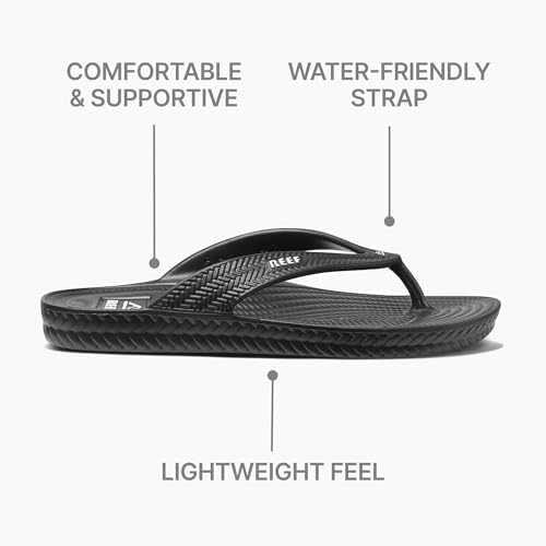 REEF Women's Water Court Beach Flip Flops Black
