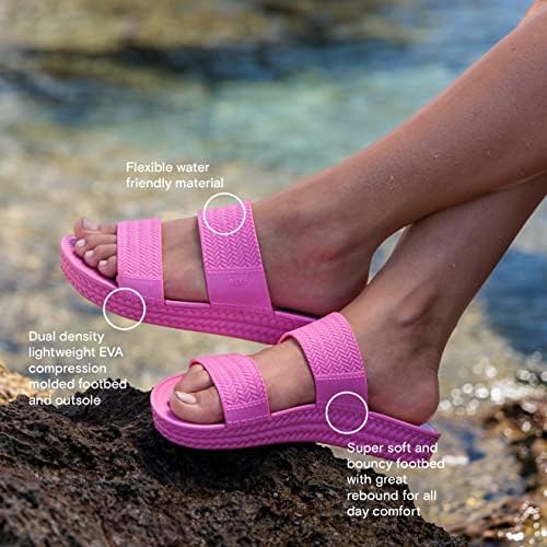 REEF Women's Water Vista Slide Platform Slides Black