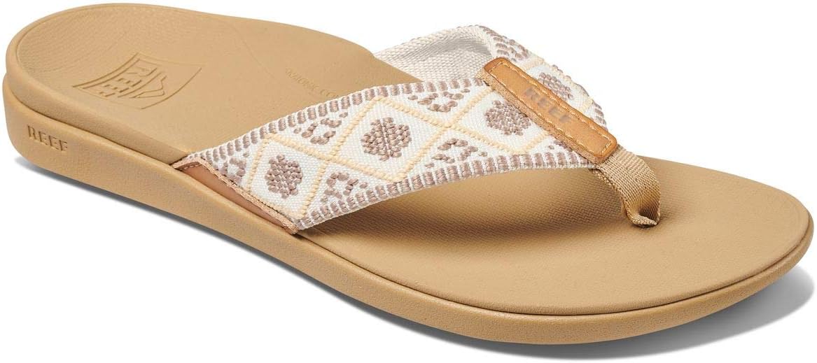 REEF Women's Orthotic Woven Sandals Vintage White