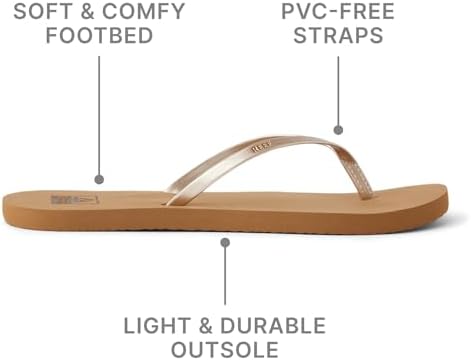 REEF Womens Bliss Nights Flip Flop TanChampagne