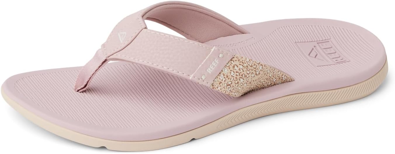 REEF Santa Ana Womens Flip Flop, Arch Support, Water Friendly, Non Marking Outsole Pale Mauve