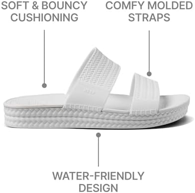 REEF Women's Water Vista Slide Platform Slides White