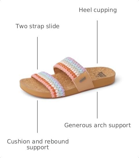 REEF Womens Sandals, Cushion Vista Multi Textile