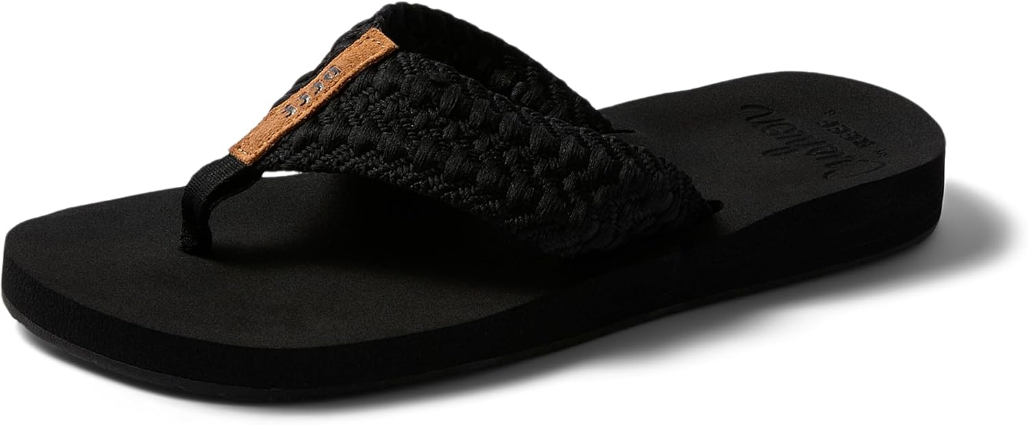 REEF Women's Cushion Threads TX Flip Flops Black