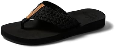 REEF Women's Cushion Threads TX Flip Flops Black